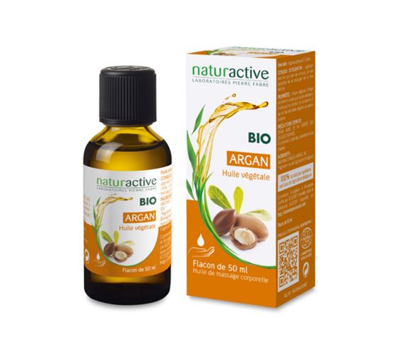 Huile végétale d'argan BIO Naturactive - flacon de 50 ml