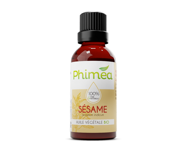 Huile végétale de sésame BIO Phimea - flacon de 50 ml