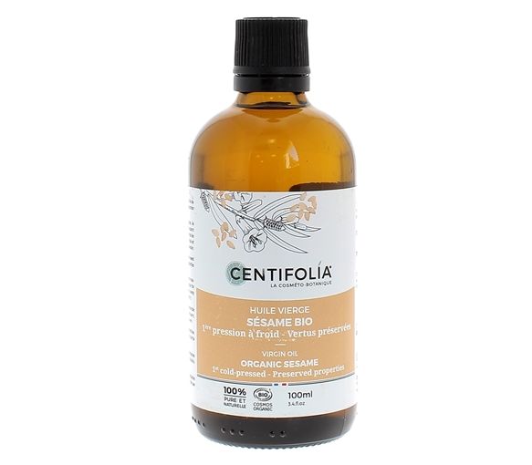 Huile végétale vierge de sésame bio Centifolia - flacon de 100ml