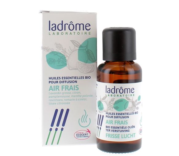 Huiles essentielles bio pour diffusion Air Frais Ladrôme - flacon de 30ml