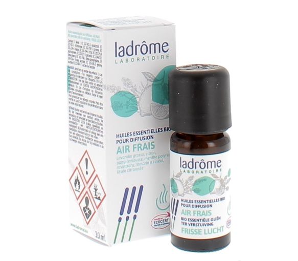 Huiles essentielles bio pour diffusion air frais Ladrôme - flacon de 10 ml