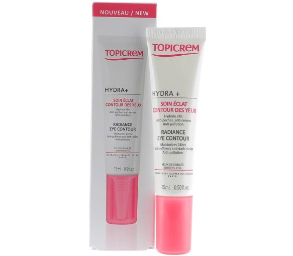Hydra+ soin éclat contour des yeux Topicrem - tube de 15 ml - image 1