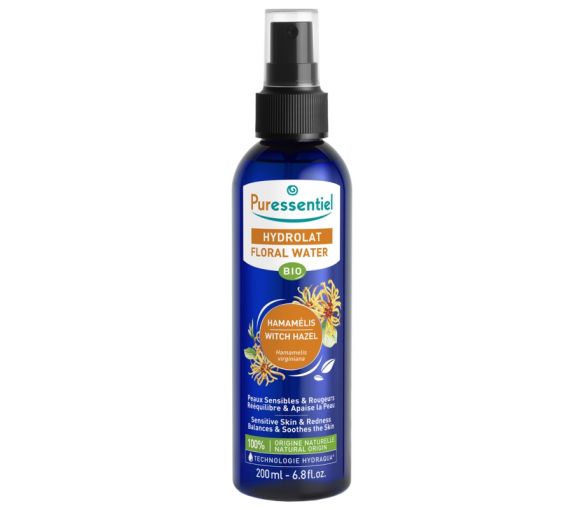 Hydrolat eau florale hamamélis bio Puressentiel - spray de 200 ml