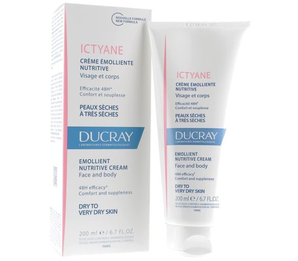 Ictyane Crème Emolliente Hydratante Ducray - tube de 200 ml - image 1
