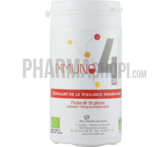 Immuno 4 stimulant de la vigilance immunitaire - boite de 30 gélules