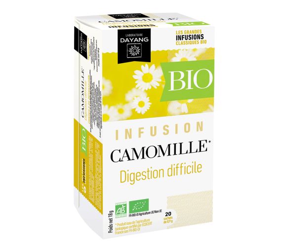 Infusion Camomille BIO digestion difficile Dayang Tradition - boîte de 20 sachets