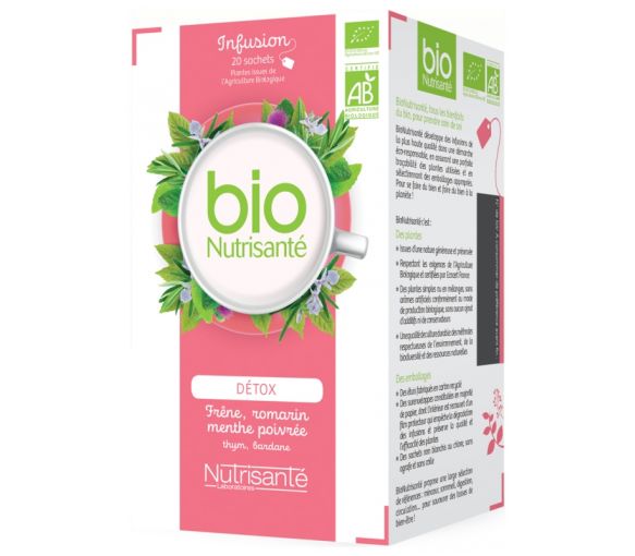 Infusion Détox bio Nutrisanté - boîte de 20 sachets