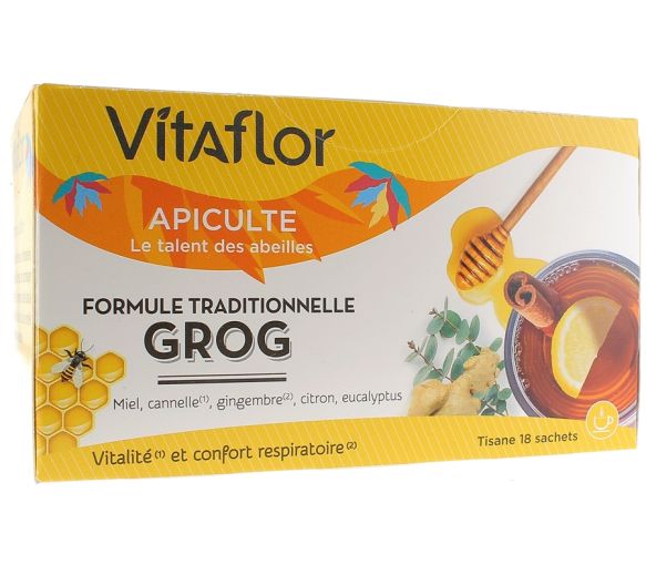 Infusion GROG Vitaflor - Boite de 18 sachets