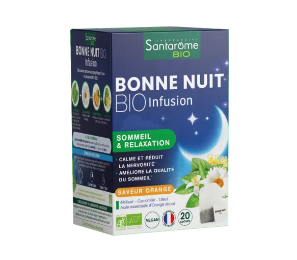 Infusion bonne nuit bio Santarome - boite de 20 sachets - image 1