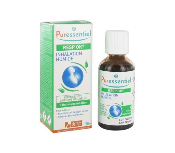 Resp OK Inhalation humide Puressentiel respiratoire - flacon de 50ml