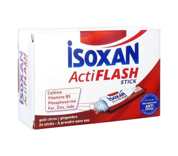 Isoxan ActiFlash goût citron gingembre - boîte de 24 sticks