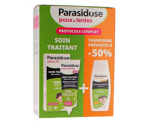 Kit de traitement anti-poux protocole complet Parasidose - lot de 2 produits - image 1