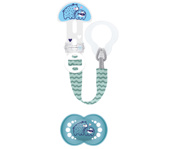 Sucette silicone Original nature + attache sucette dès 18 mois Mam - un kit - image 1