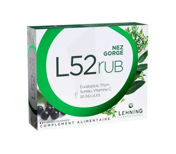 L52rub nez et gorge Lehning - boite de 20 gélules - image 1