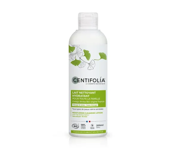 Lait nettoyant hydratant Centifolia - flacon de 200 ml