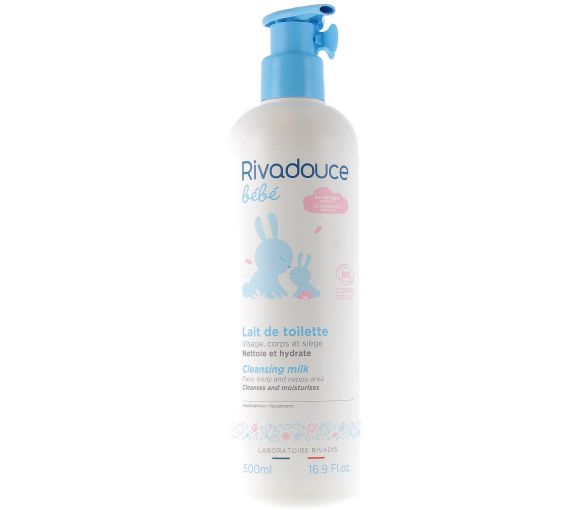 Lait de toilette Rivadouce bébé - flacon à pompe de 500 ml