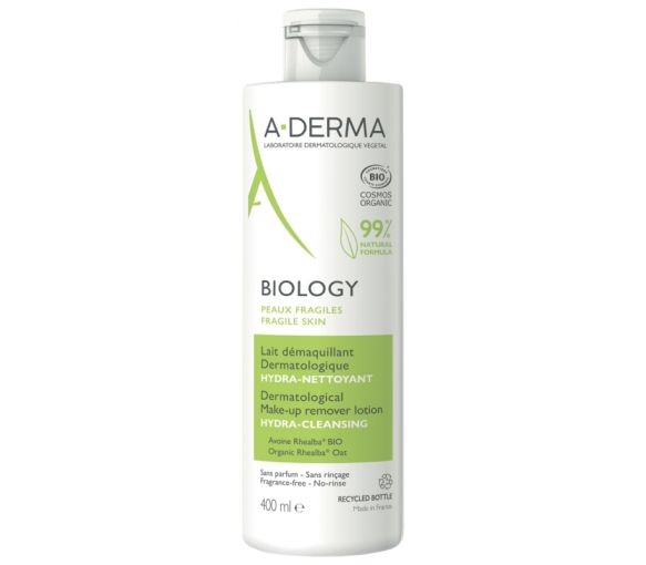 Biology Lait démaquillant Hydra-Nettoyant A-Derma - flacon de 400ml - image 1