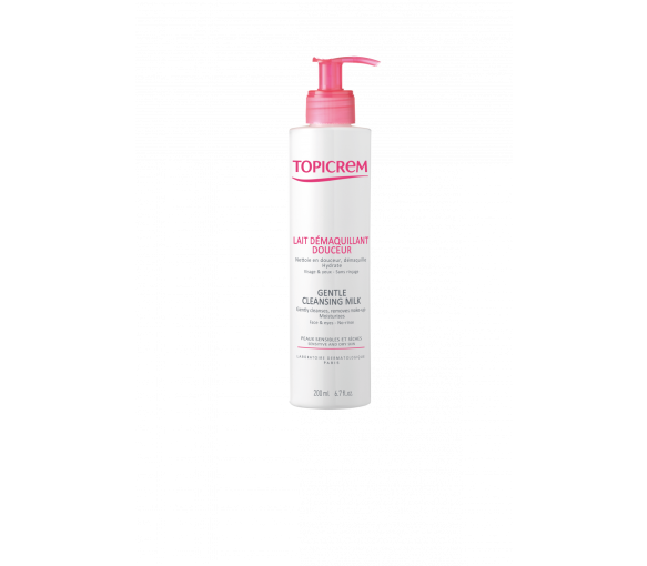 Lait démaquillant douceur Topicrem - flacon pompe de 200 ml - image 1