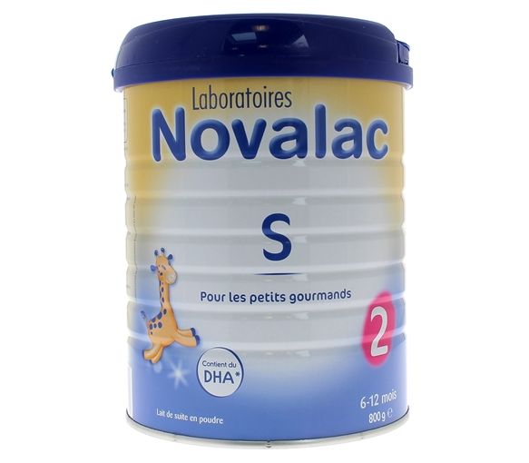 Lait en poudre pour les petits gourmands 6 à 12 mois Novalac S - pot de 800 g