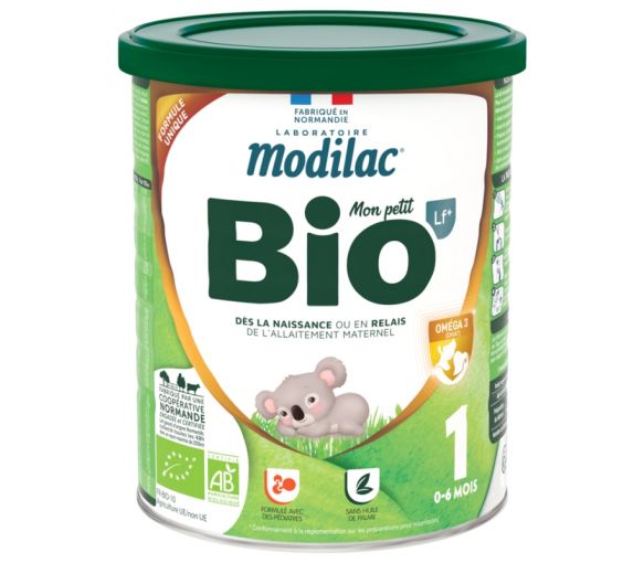 Lait en poudre bio 1er âge 0 à 6 mois Modilac - pot de 800 g