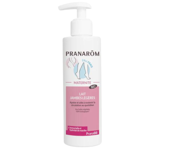 Lait jambes légères maternité Pranarôm - flacon-pompe de 200ml