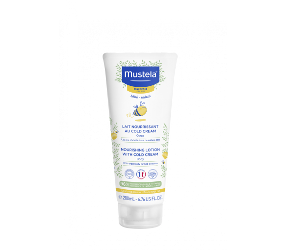 Lait nourrissant au cold cream peau sèche Mustela - tube de 200 ml - image 1
