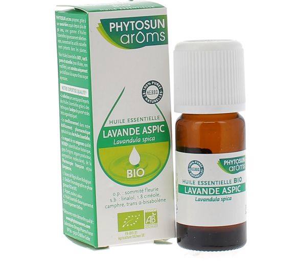 Huile essentielle Lavande Aspic BIO Phytosun Arôms - flacon de 10 ml