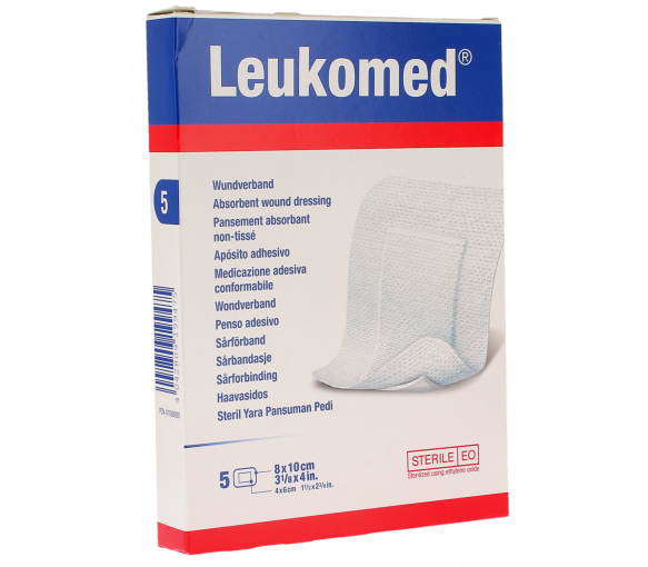 Leukomed pansements absorbants non-tissés Bsn médical - boite de 5 pansements de 8x10cm - image 1
