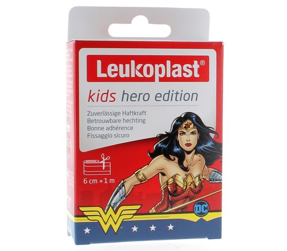 Leukoplast Kids Bande pansement à découper 6cm x 1m Hero edition BSN Médical - boîte d'une bande pansement