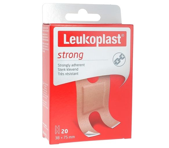 Leukoplast Strong Pansement adhésif prédécoupé BSN Médical - boîte de 20 pansements de 3,8x7,5cm