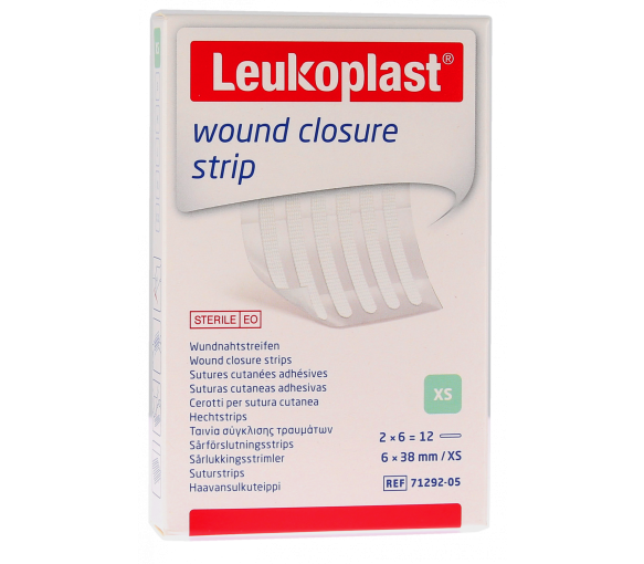 Leukosan Strip sutures cutanées adhésives BSN Médical - 12 strips de 6 x 38 mm - image 1