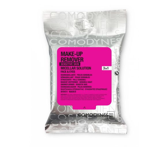Lingettes Démaquillantes Hypoallergéniques Peaux Sensibles Comodynes - 20 lingettes