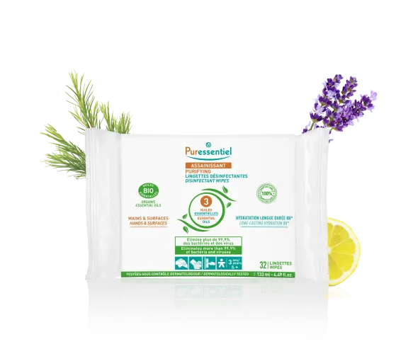 Lingettes désinfectantes Puressentiel - sachet de 32 lingettes - image 1