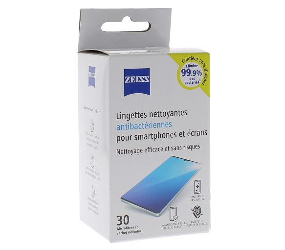 Lingettes nettoyantes antibactériennes smartphone Zeiss - boîte de 30 lingettes - image 1