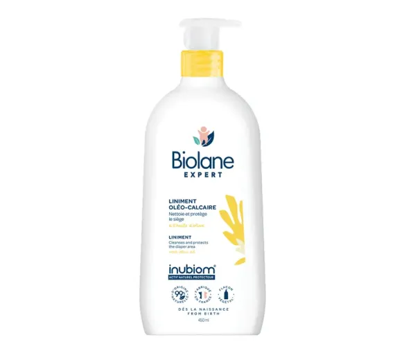 Liniment oléo-calcaire à l'huile d'olive Biolane Expert - flacon-pompe de 500ml