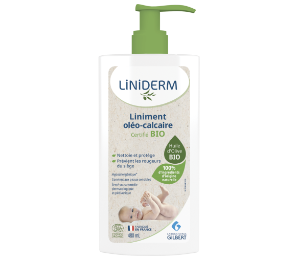 Liniderm Liniment oléo-calcaire bio Gilbert - flacon-pompe de 480 ml - image 1