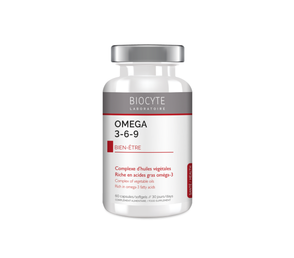 Longevity Omega 3-6-9 Biocyte - boîte de 60 capsules micro-encapsulés - image 1