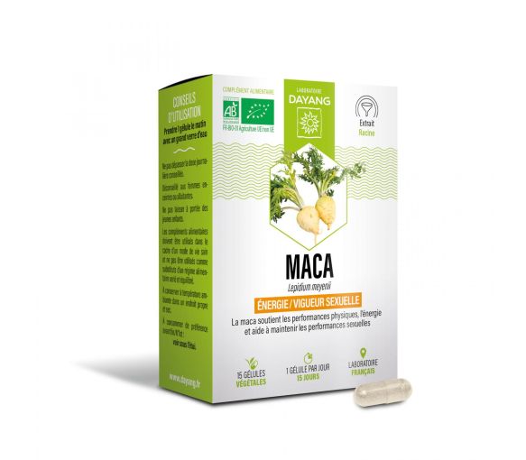 Maca bio vigueur sexuelle et énergie Dayang - boîte de 15 gélules végétales - image 1