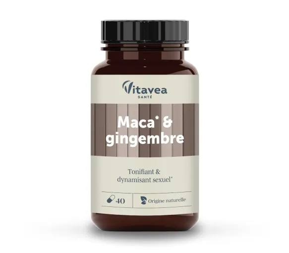 Maca et gingembre dynamisant sexuel Vitavea - pot de 40 gélules