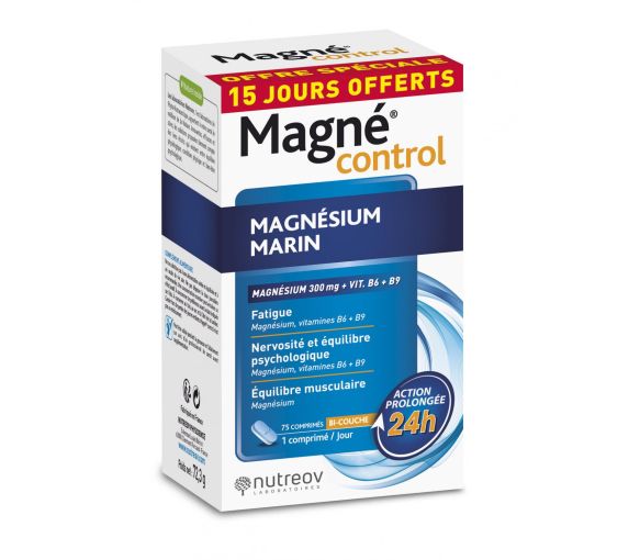 Magné control magnésium marin Nutreov - boîte de 75 comprimés