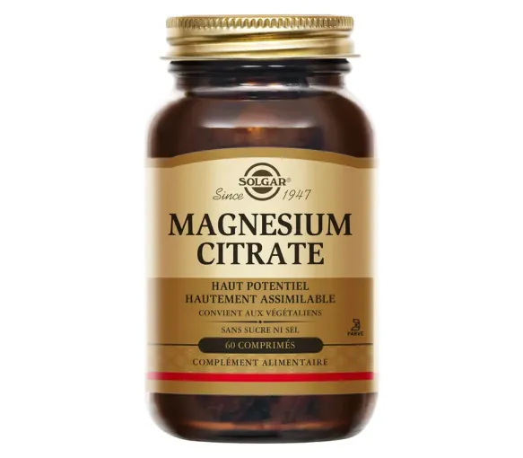 Magnésium Citrate Solgar - boîte de 60 gélules - image 1