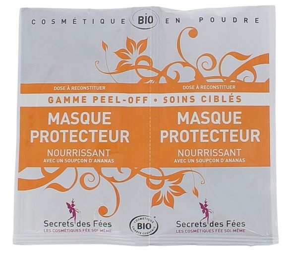 Masque Protecteur Nourissant Bio Gamme Peel-Off Secrets des Fées - 2 masques de 8 g