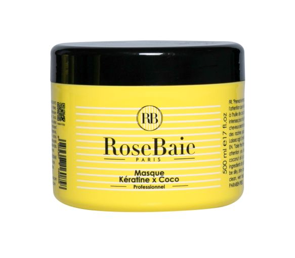 Masque à la kératine et à l’huile de coco RoseBaie - pot de 500ml