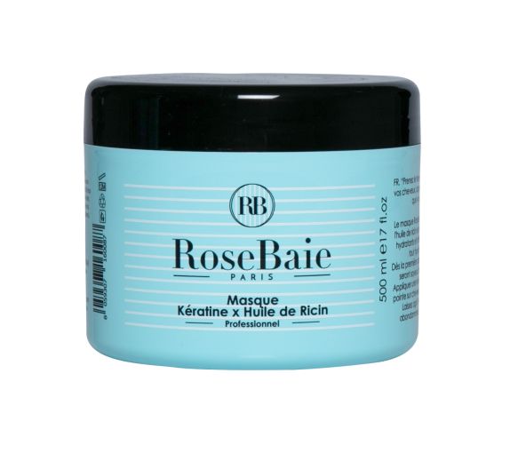 Masque à la kératine et à l’huile de ricin RoseBaie - pot de 500ml