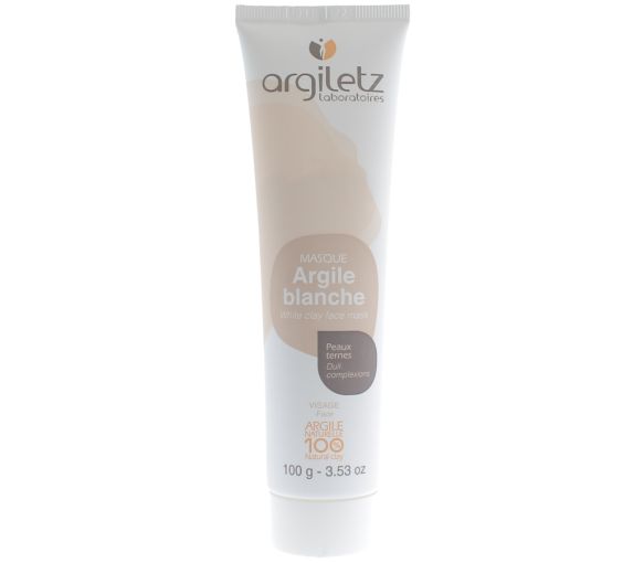 Masque argile blanche peaux ternes prête à l'emploi Argiletz - tube de 100 g