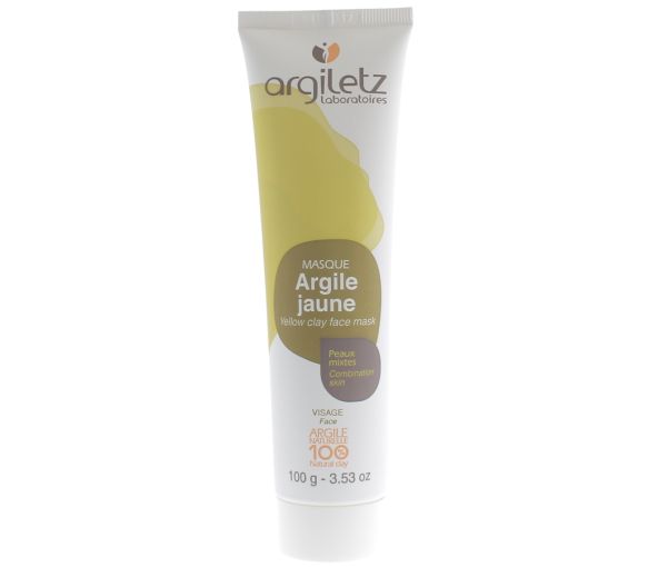 Masque argile jaune peaux mixtes prête à l'emploi Argiletz - tube de 100 g