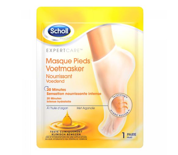 Expertcare Masque pieds nourrissant à l'huile d'argan Scholl - sachet d'une paire