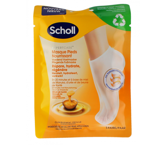 Masque pieds nourrissant au miel de Manuka Scholl - une paire - image 1
