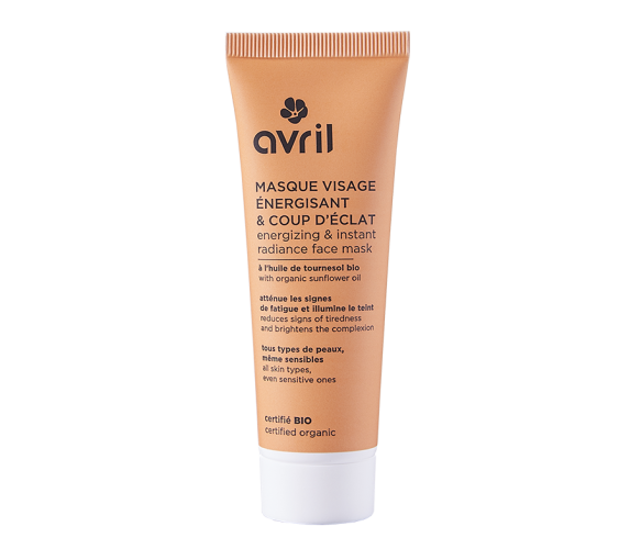 Masque visage énergisant coup d'éclat bio Avril - tube de 50 ml