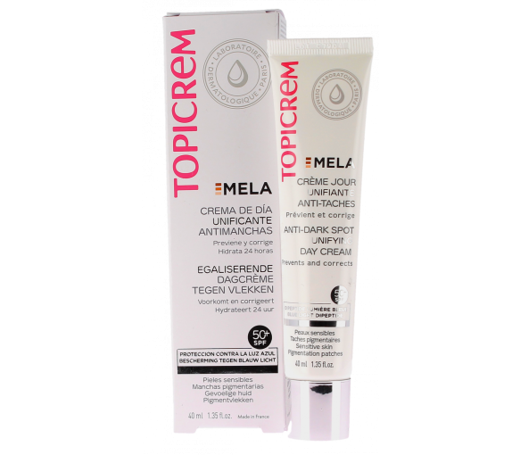 Mela crème de jour unifiante anti-taches SPF50+ Topicrem - tube de 40ml - image 1